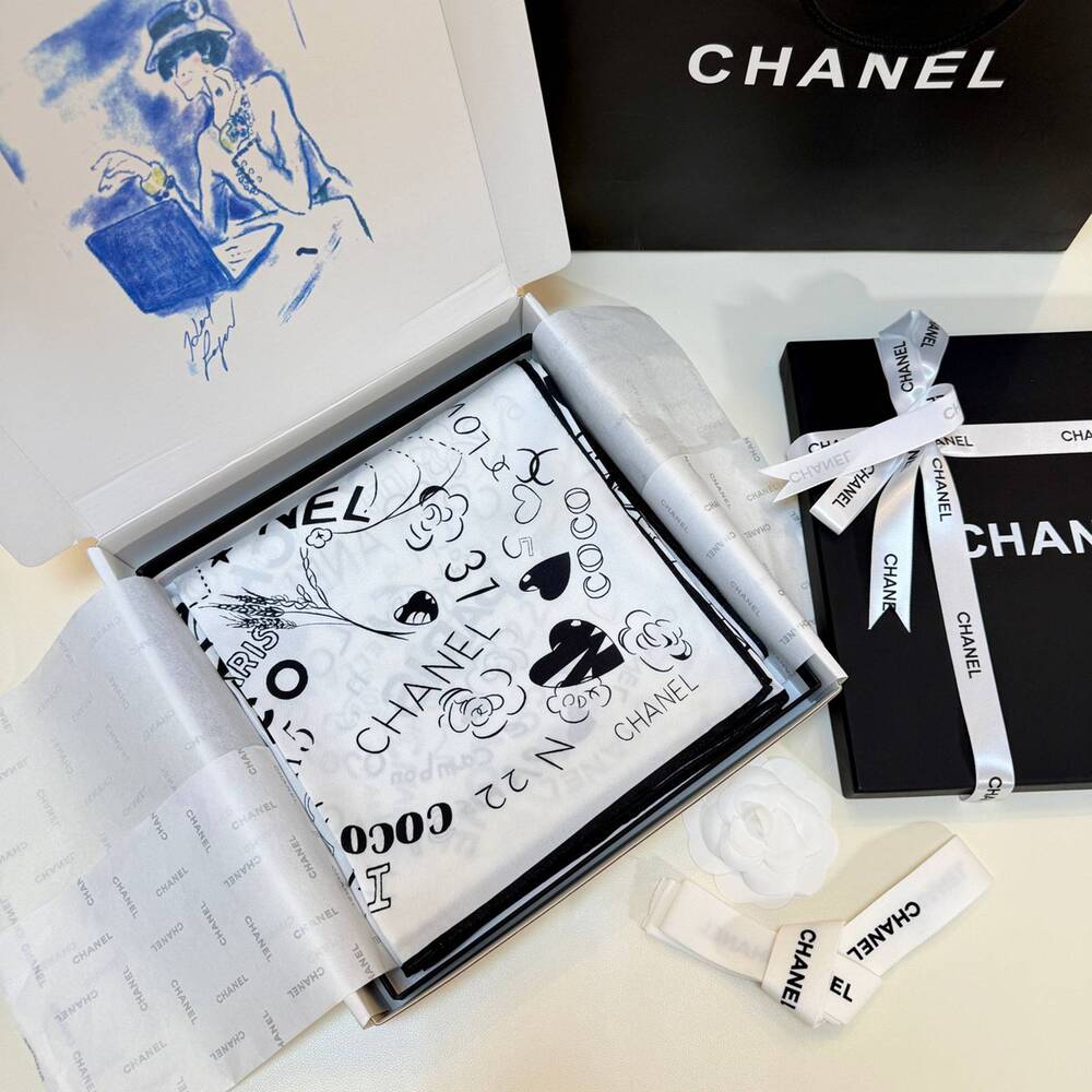 Chanel Square Silk Scarf